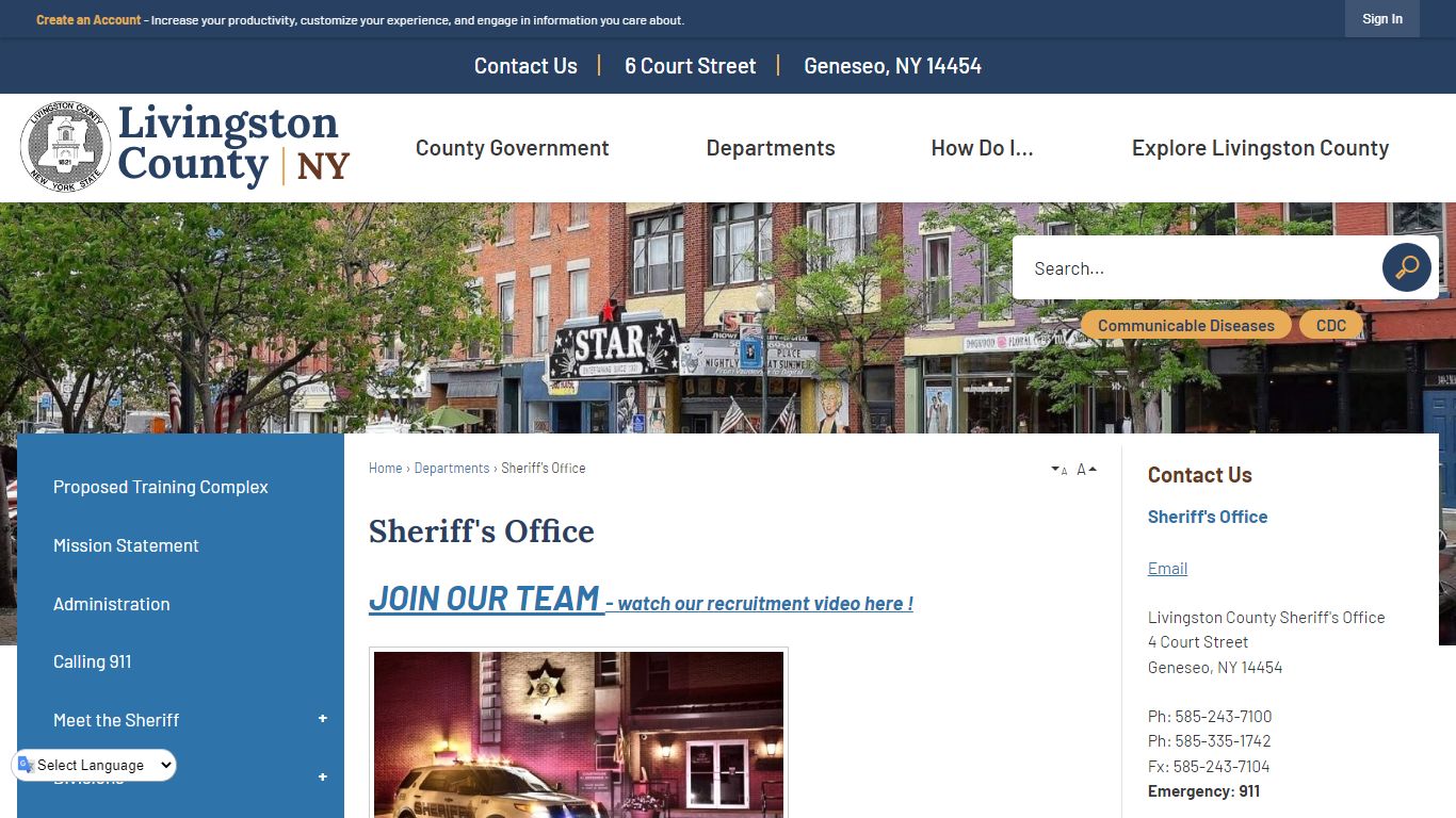 Sheriff's Office | Livingston County, NY - Official Website