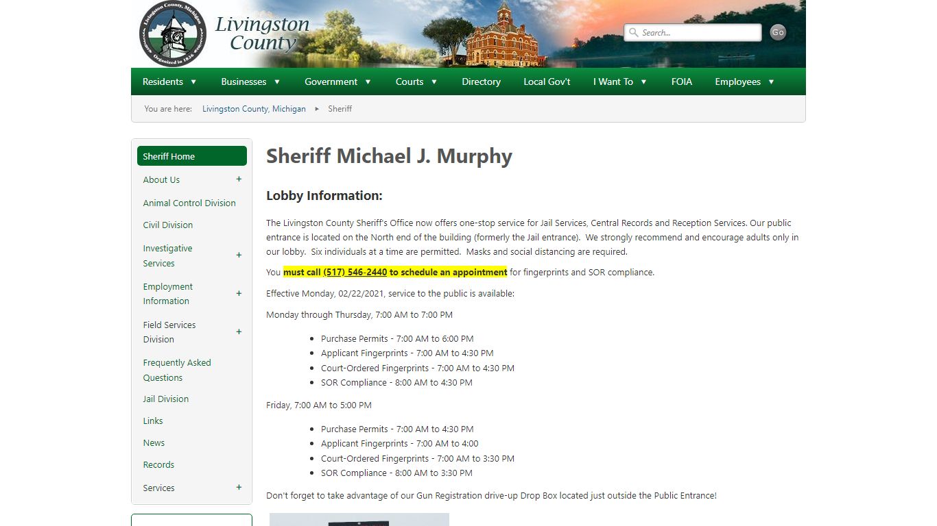 Sheriff Michael J. Murphy - livgov.com